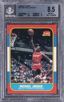 1986-87 Fleer #57 Michael Jordan Rookie Card - BGS NM-MT+ 8.5 